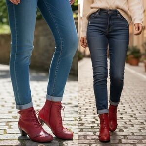 BRAKO Anatomics Spanish Leather Ankle Boots Victorian Steampunk Granny